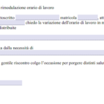 Richiesta Modifica Orario di Lavoro per Esigenze Familiari