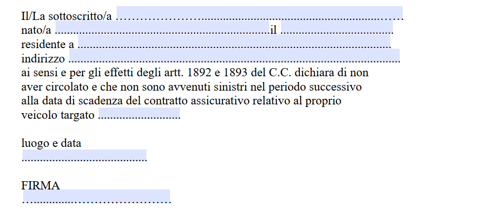 Dichiarazione di Mancata Circolazione