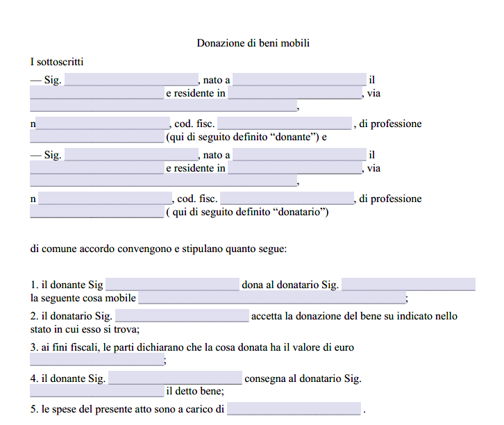 Atto di Donazione Senza Notaio