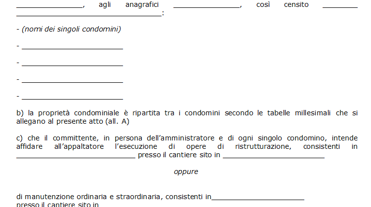 Contratto di Appalto Condominio