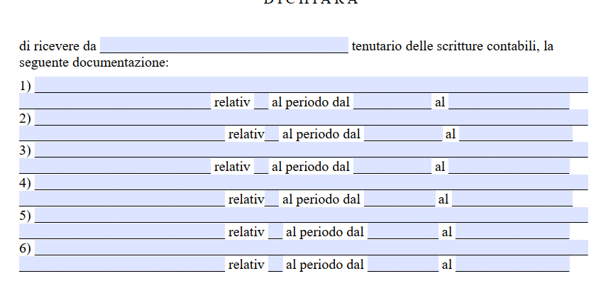 Restituzione documento commercialista al clienti