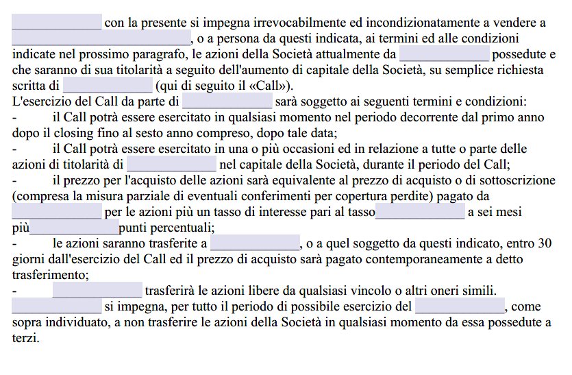 Contratto di Opzione Call