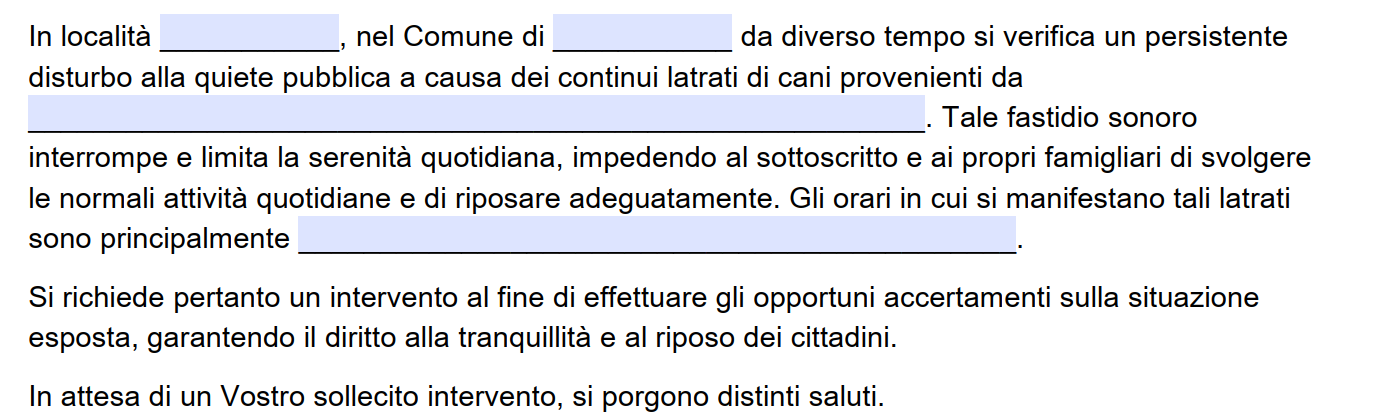 Esposto per Cane che Abbaia