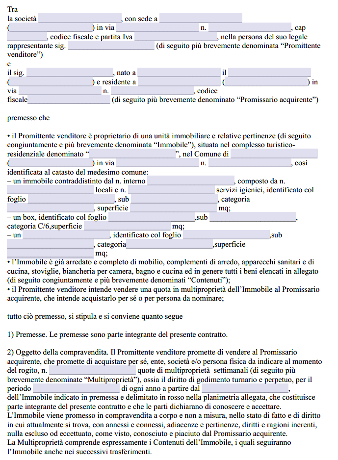 Preliminare di vendita con più proprietari